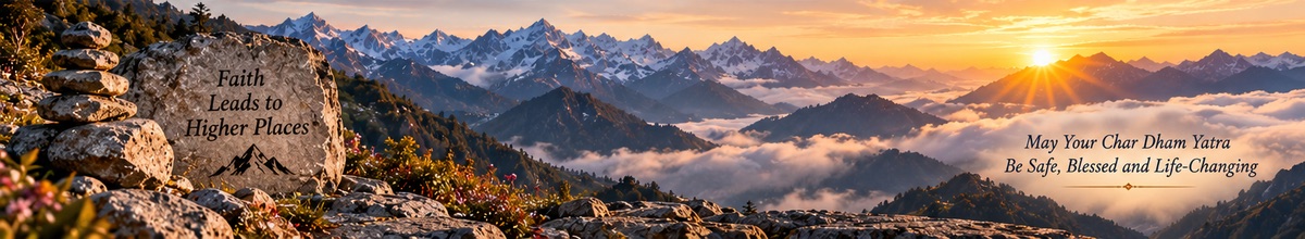 Faith leads to higher places - Himalayan sunrise above the Char Dham valleys