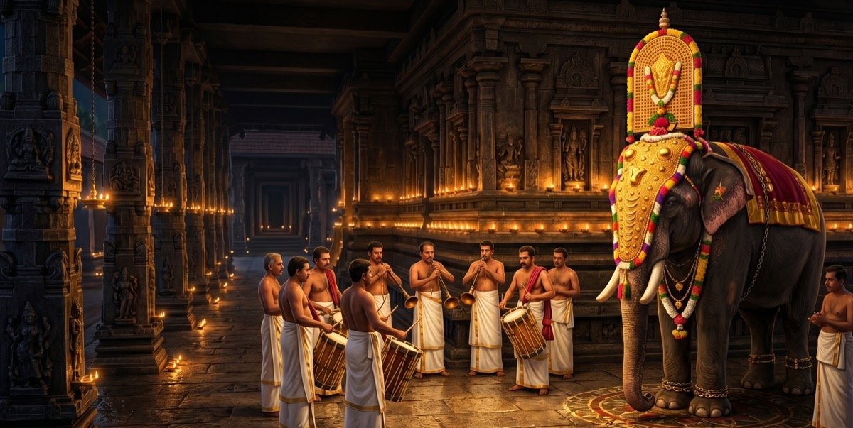 Thousands of oil lamps lit around Guruvayur temple during Ekadasi Vilakku