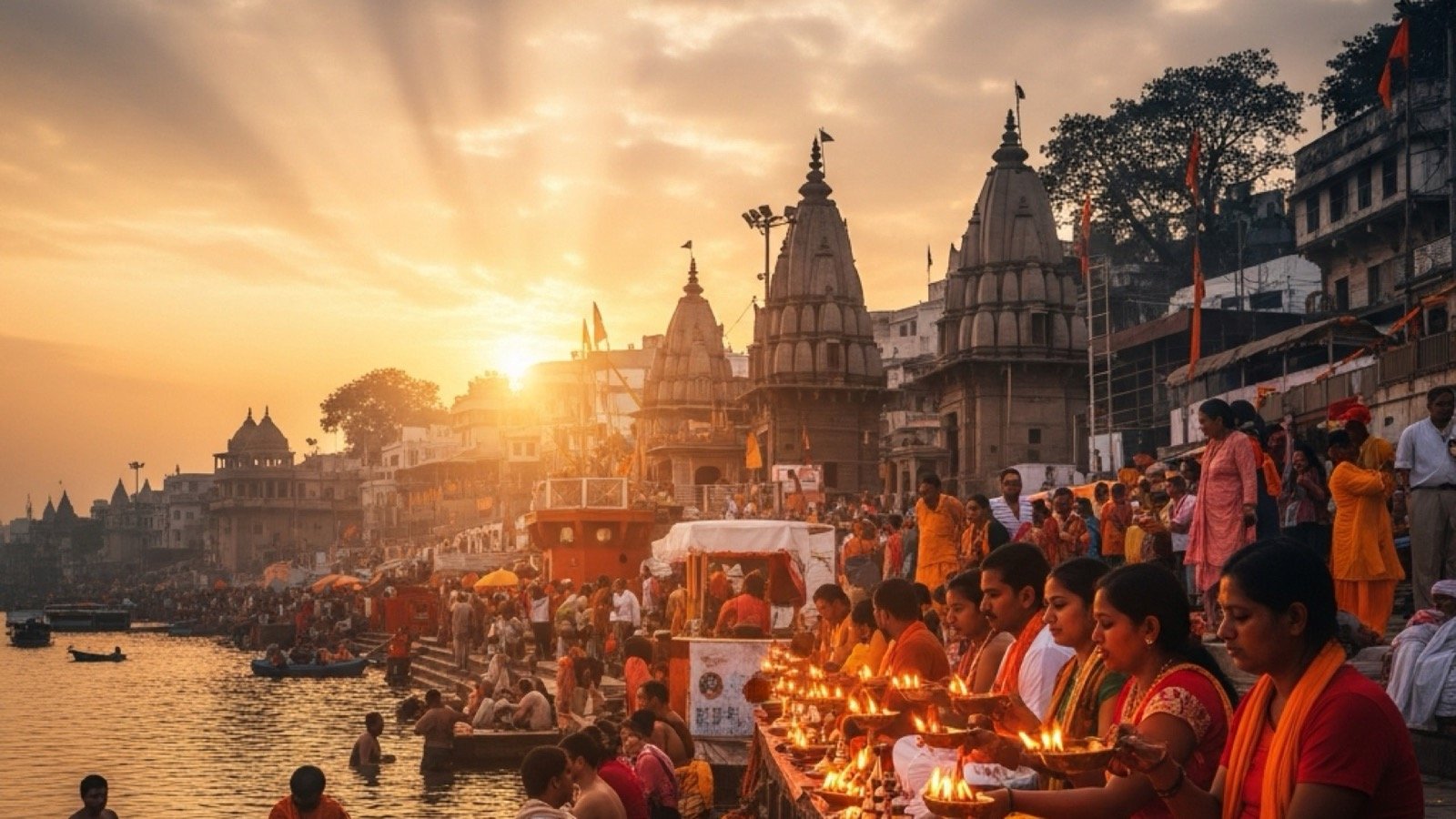 Har Ki Pauri - the gateway ghat of Haridwar at sunset