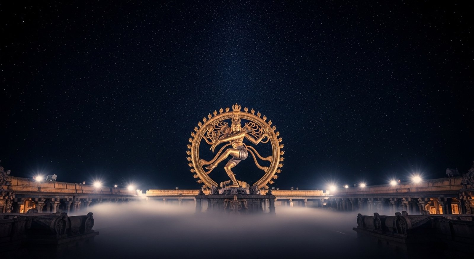 Chidambaram at night - Lord Nataraja performing the cosmic dance, Ananda Tandava